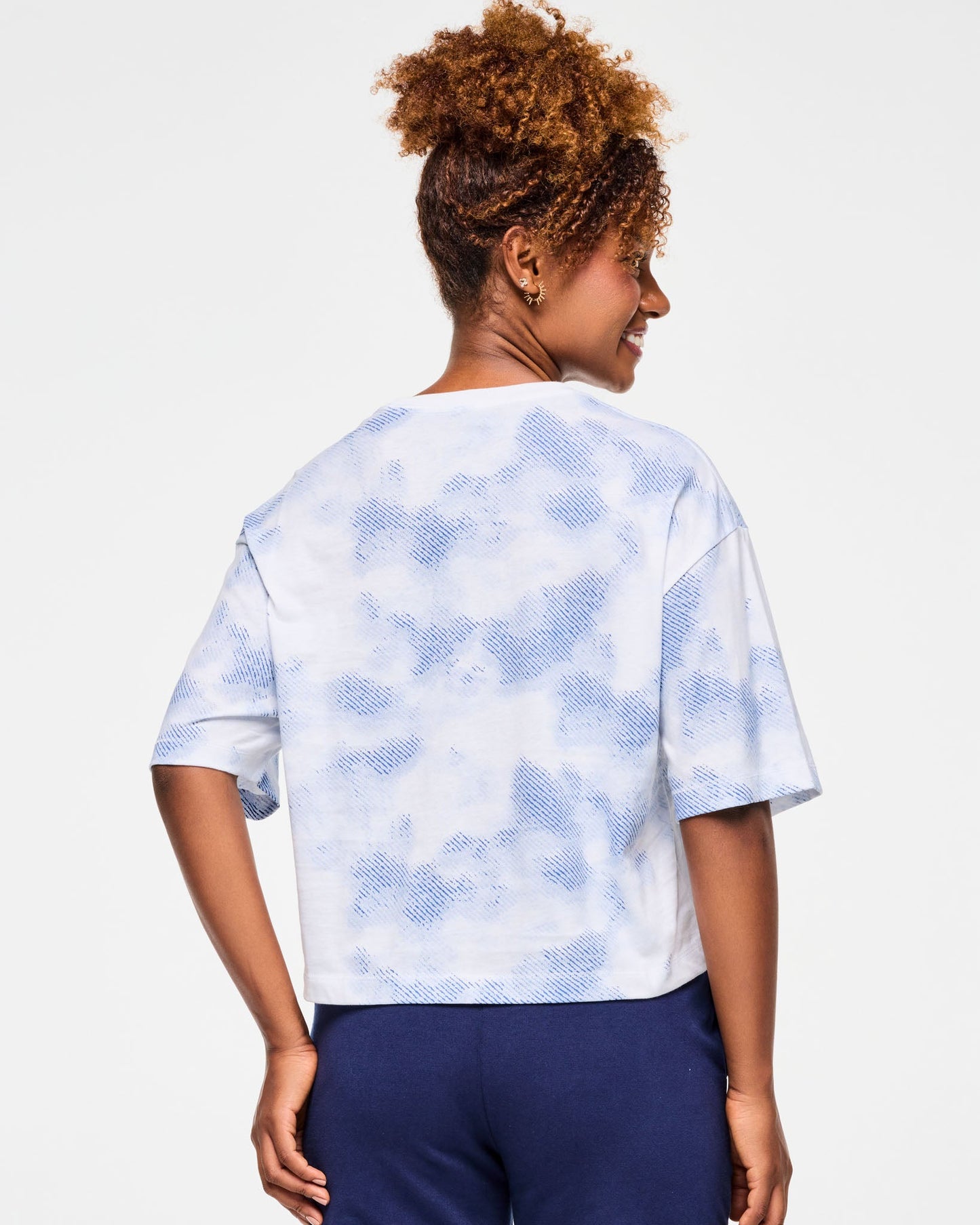 Blue Jean Oversized Boxy Crop Top