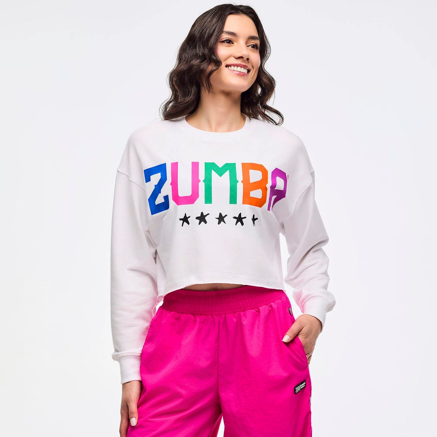 Zumba Libre Long Sleeve Boxy Crop Top