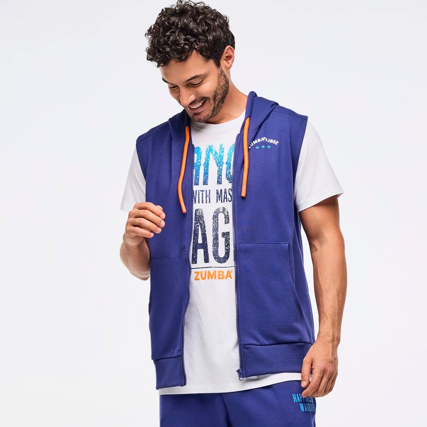 Zumba Libre Men's Sleeveless Zip-Up Hoodie