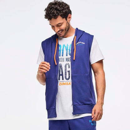 Zumba Libre Men's Sleeveless Zip-Up Hoodie
