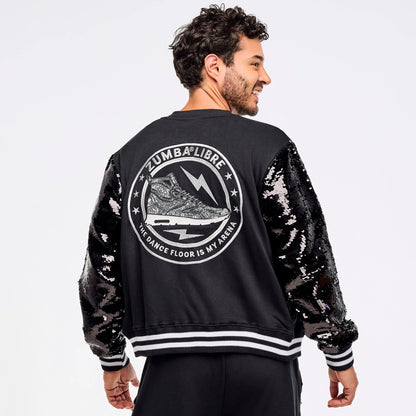 Zumba Libre Bomber Jacket With Sequin Sleeves