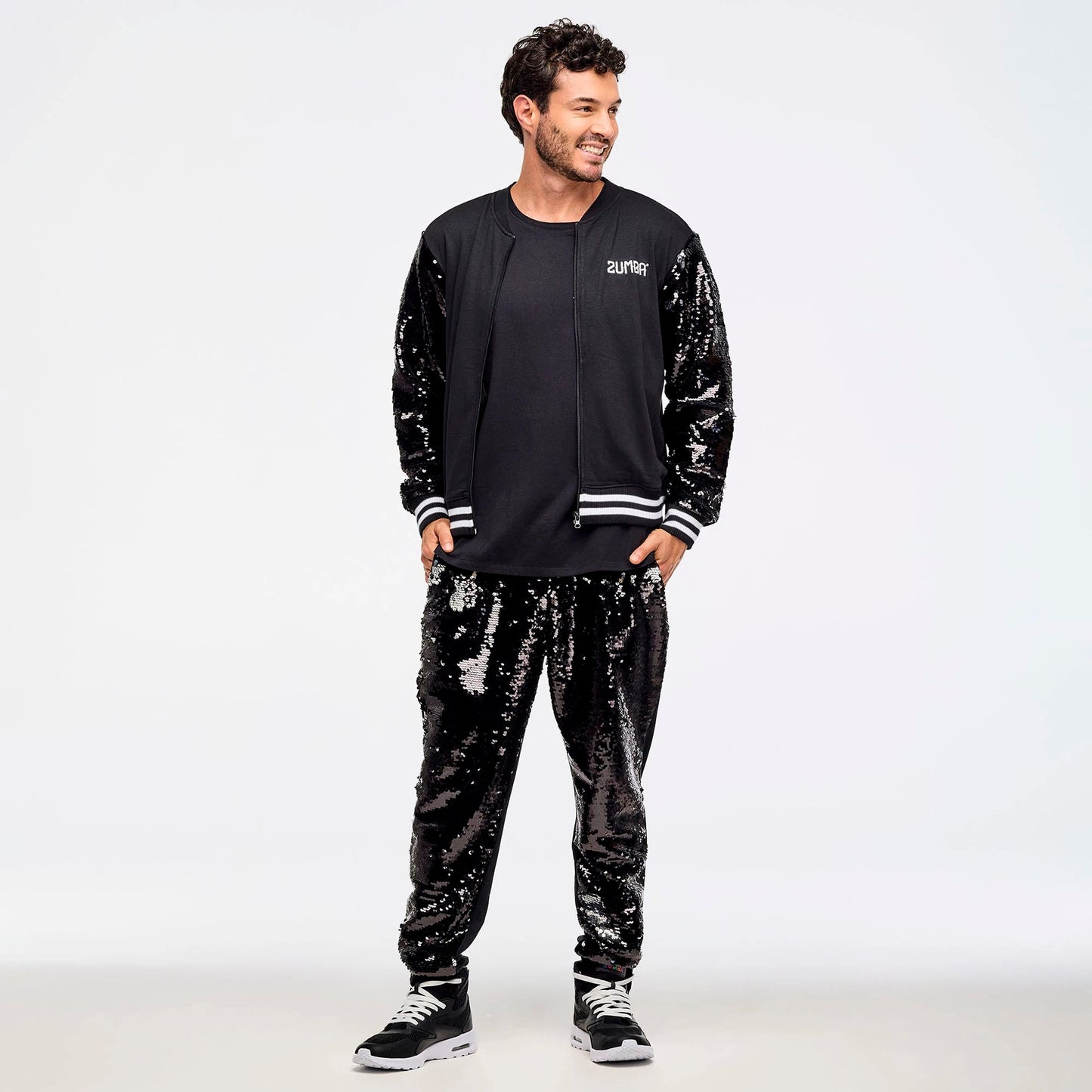 Zumba Libre Bomber Jacket With Sequin Sleeves