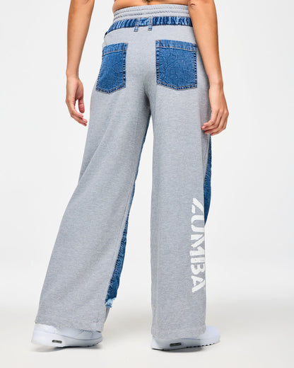 Blue Jean Denim Sweatpants