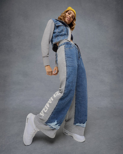 Blue Jean Denim Sweatpants