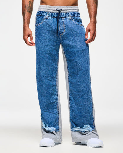 Blue Jean Denim Sweatpants